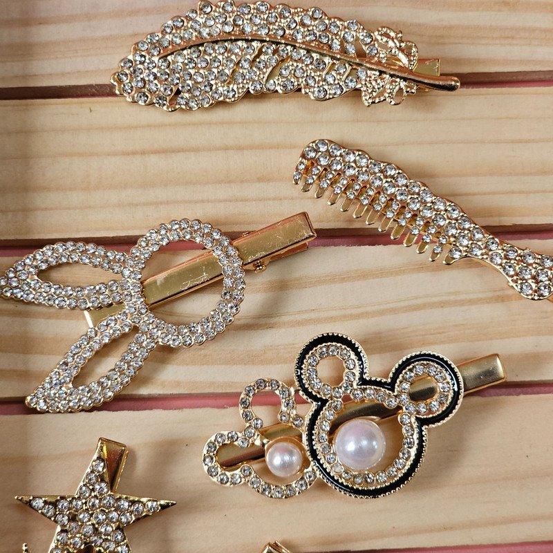 Embellised hair Pin and clip set Partywear casual ( Pack of 1, Multicolor) - Puchku.in