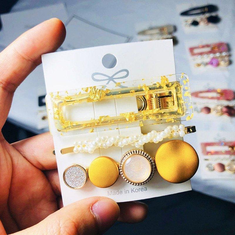 Embellised hair Pin and clip set Partywear casual ( Pack of 2, Multicolor) - Puchku.in