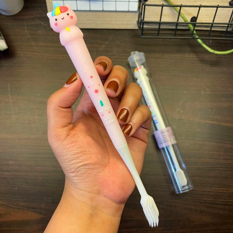 Unicorn Kids Toothbrush Extra Soft Bristles ,Ergonomically Designed Grip For girls (Random design,Pack of 1) - Puchku.in
