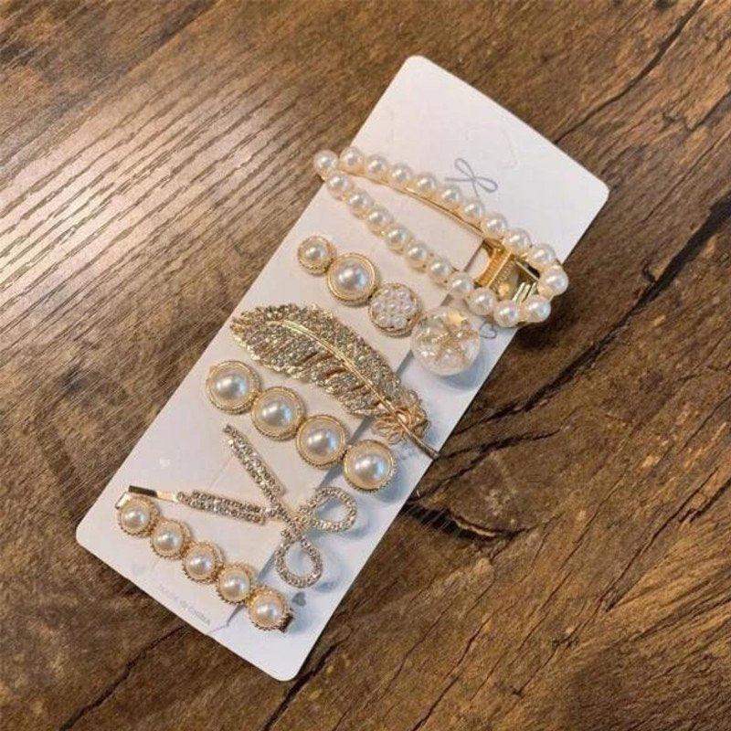 Embellised hair Pin and clip set Partywear casual ( Pack of 1, Multicolor) - Puchku.in