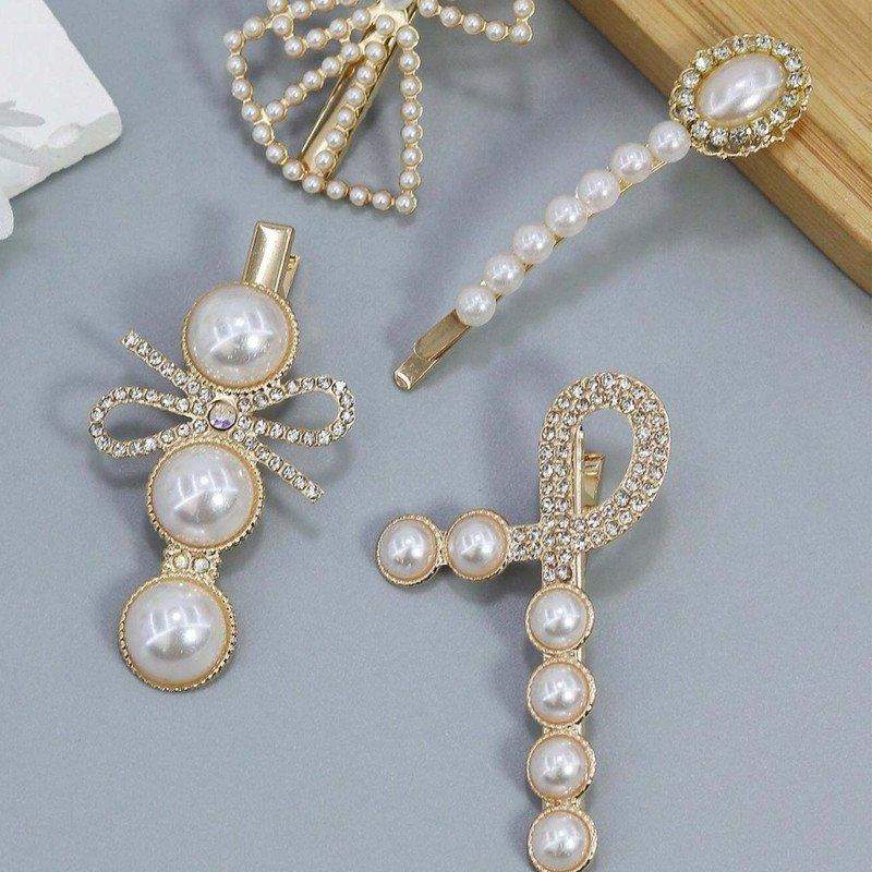 Embellised hair Pin and clip set Partywear casual ( Pack of 1, Multicolor) - Puchku.in