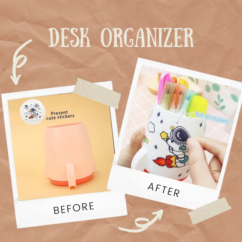 Multifunction Desktop Storage Pen Holder Stationery Organizer (Pack of 1, Multicolor) - Puchku.in