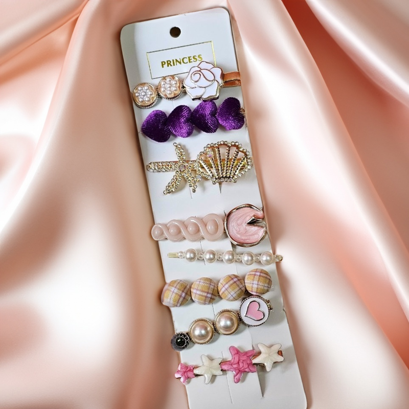 Set of Partywear Embellished Hair Clips for girls (Pack of 1,Random Design) - Puchku.in