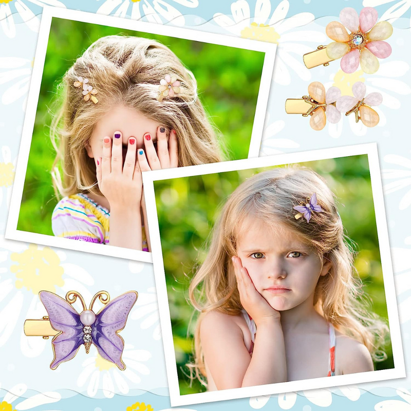 Rhinestone Pearl Hair clips for girls (Pack of 1, Multicolor) - Puchku.in