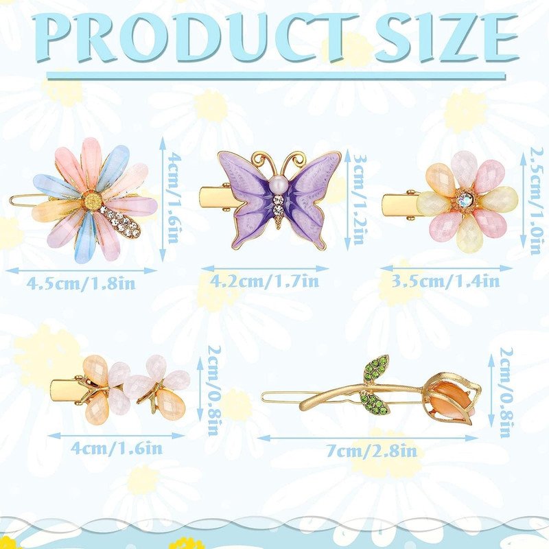 Pastel Mini Hair Ties with Embellised hair Pin and clip set (Pack of 2, Multicolor) - Puchku.in