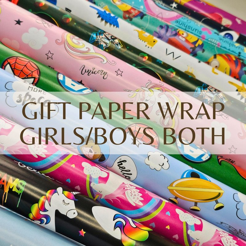Mix Prints Gift Wrapping Paper for Gift Wrap (Random Mix Design , 6 Sheets) - Puchku.in