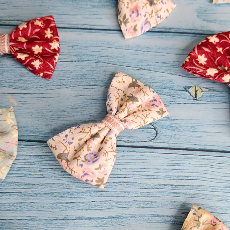 Printed kids alligator bow hair clips for Kids (Pack of 5, Multiprint) - Puchku.in