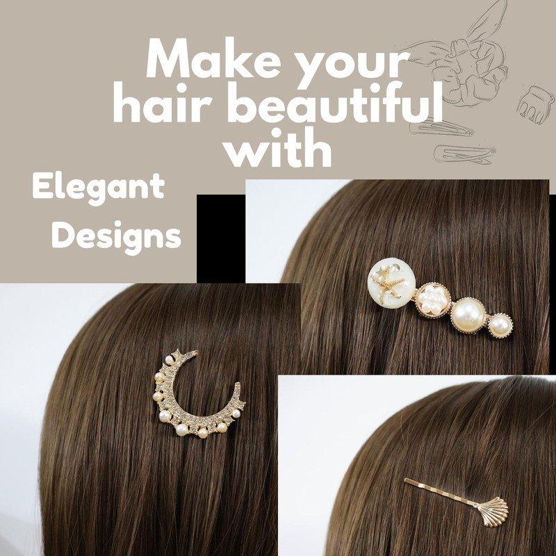 Embellised hair Pin and clip set Partywear casual ( Pack of 1, Multicolor) - Puchku.in