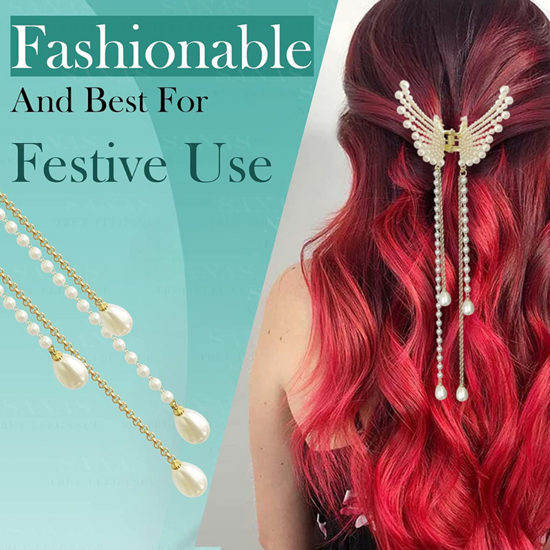 Hair Accessories Hair Butterfly claw clip (Pack of 1, Gold) - Puchku.in