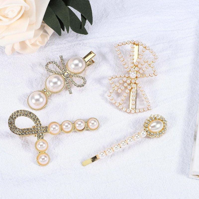 Embellised hair Pin and clip set Partywear casual ( Pack of 1, Multicolor) - Puchku.in