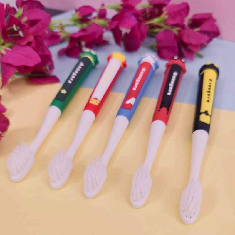 Superheroes Kids Toothbrush Extra Soft Bristles ,Ergonomically Designed Grip For Boys girls (Random design,Pack of 1) - Puchku.in