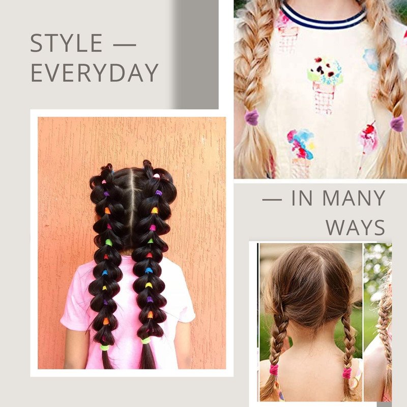 Neon Mini Hair Ties with Elegant Earings set (Pack of 2, Multicolor) - Puchku.in