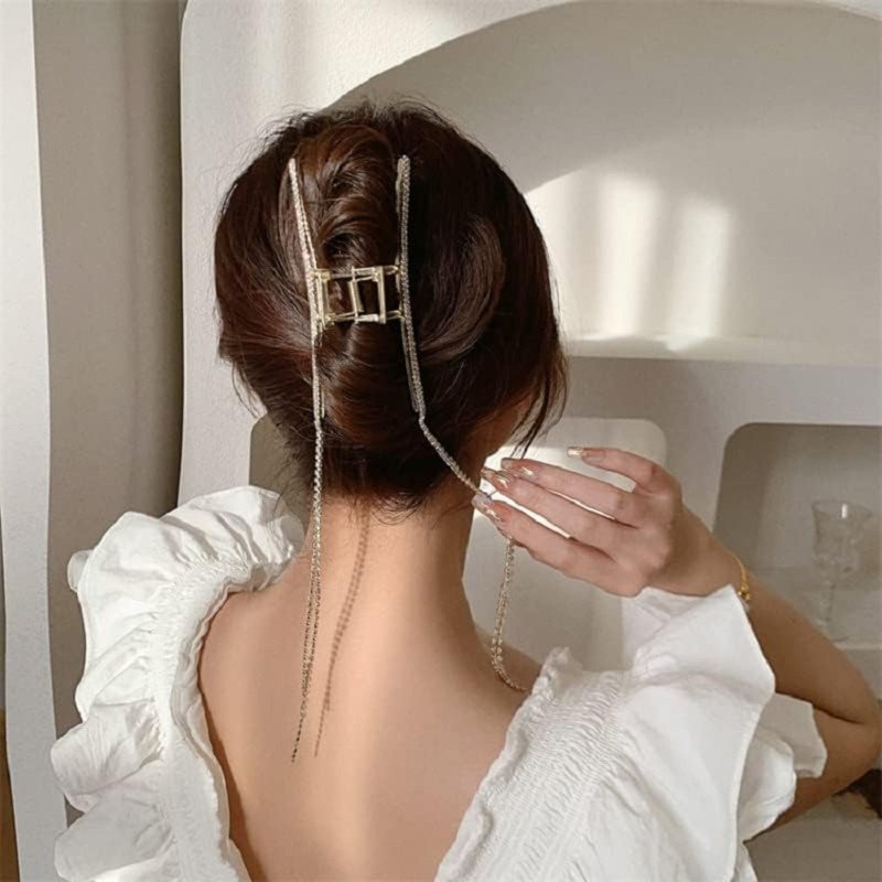 Stone Tasel hair clutcher for girls (Pack of 1 , Gold) - Puchku.in