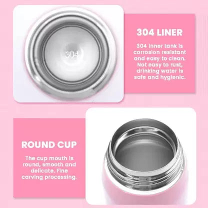 Unicorn Thermos Cute Water Indoor Outdoor Insulated Vacuum Cup Flask Bottle for kids girls boys return gifts (Pack of 1, Multicolor, Steel, Plastic) - Puchku.in