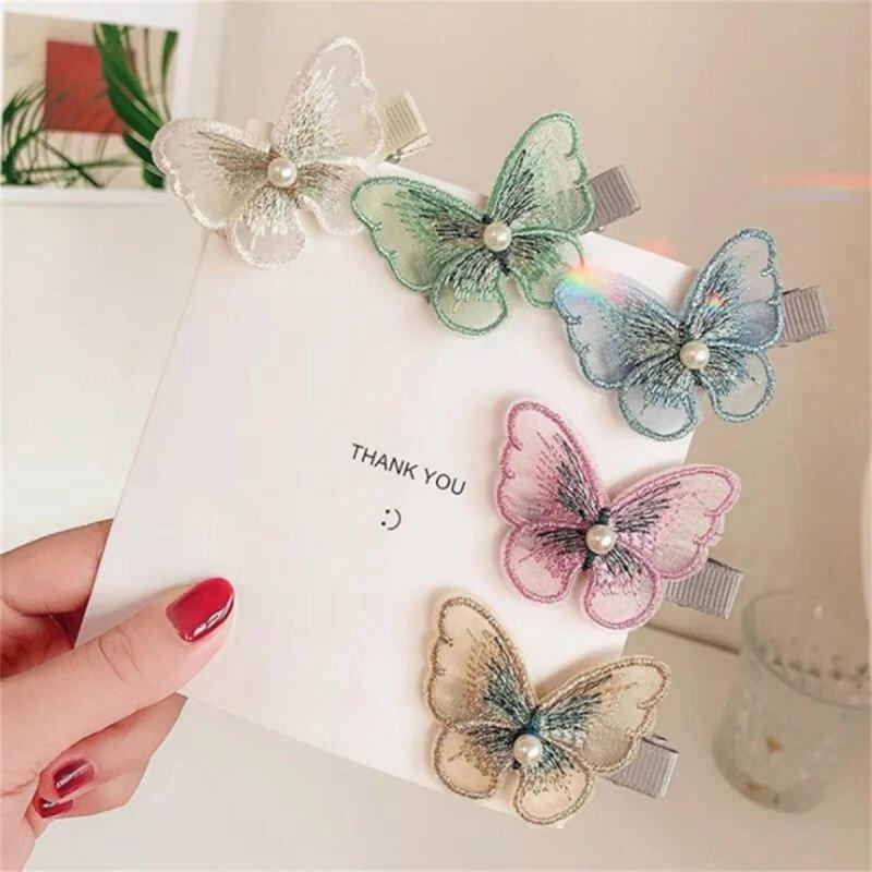 Butterfly Hair Clip Butterflies Hair Barrettes Hair Accessories for Girls (6 Pcs Random Color) - Puchku.in