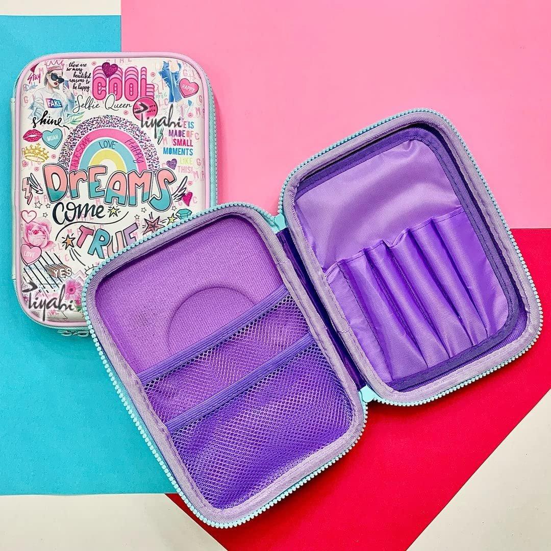 Dreams Come true EVA Big Stationery Pouch Pencil Box Case For kids College Girls (Pack Of 1) - Puchku.in