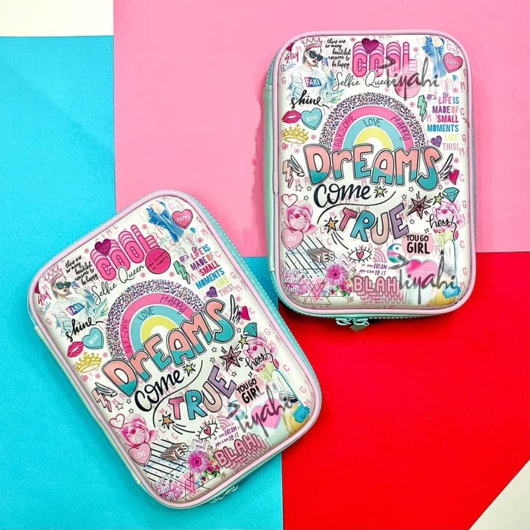 Dreams Come true EVA Big Stationery Pouch Pencil Box Case For kids College Girls (Pack Of 1) - Puchku.in