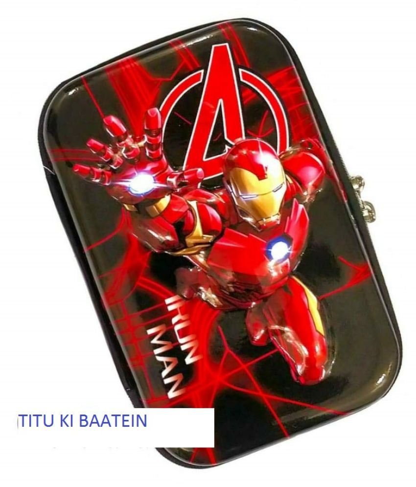 Premium Stationery case For Kids School Boy Girl Pen Pencil Holder Pouch Box Avengers Return Gifts (Pack of 1, Iron Man) - Puchku.in