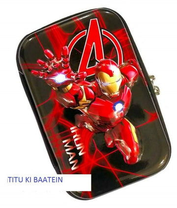 Premium Stationery case For Kids School Boy Girl Pen Pencil Holder Pouch Box Avengers Return Gifts (Pack of 1, Iron Man) - Puchku.in