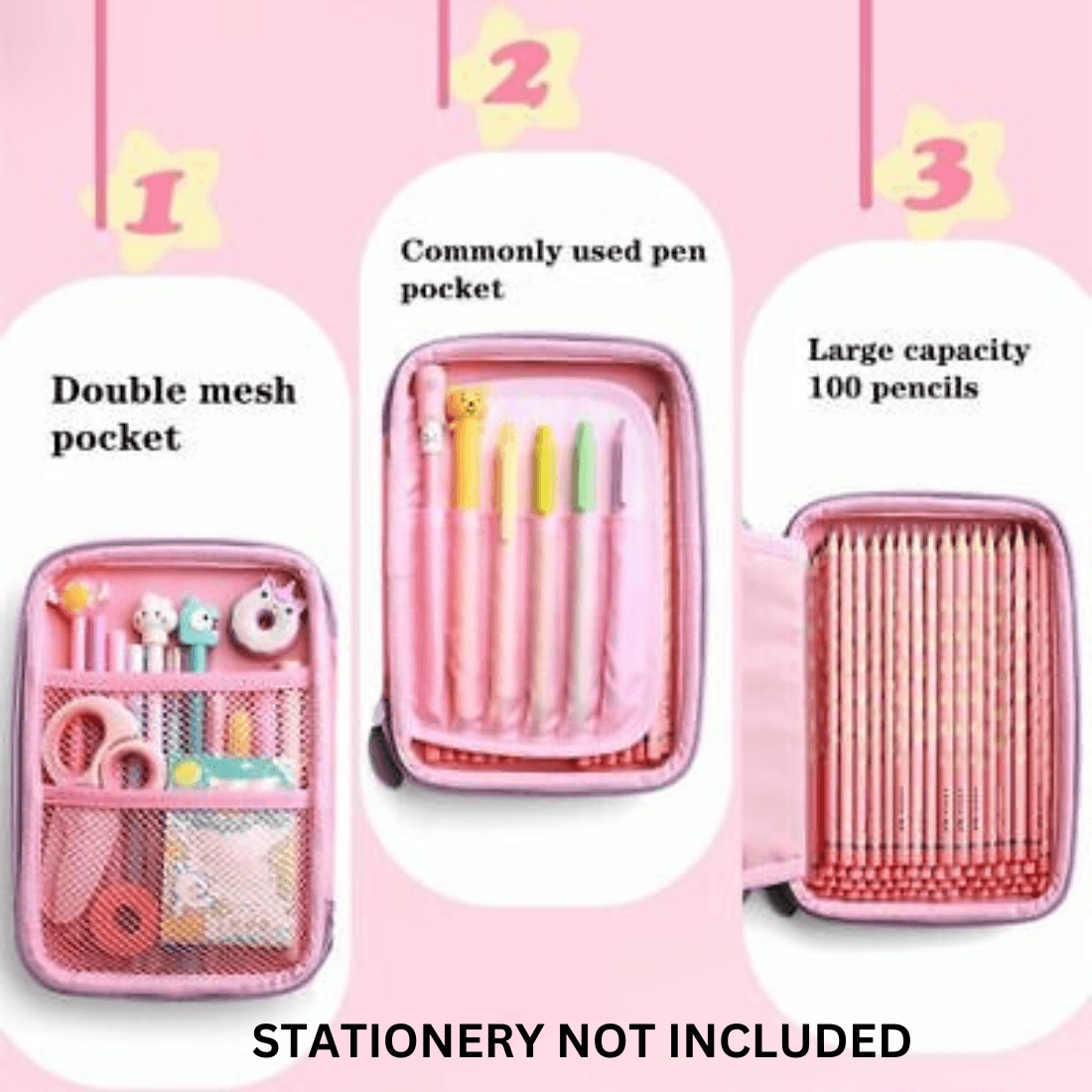 3D EVA Sweet Life Pencil Box Pouch for kids school Geometry Stationery (Pack of 1, Pastel color) - Puchku.in