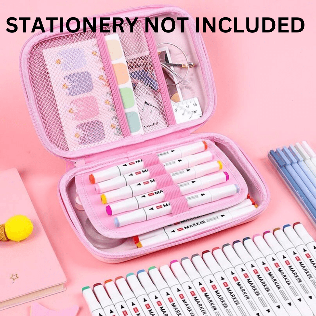 3D EVA Sweet Life Pencil Box Pouch for kids school Geometry Stationery (Pack of 1, Pastel color) - Puchku.in