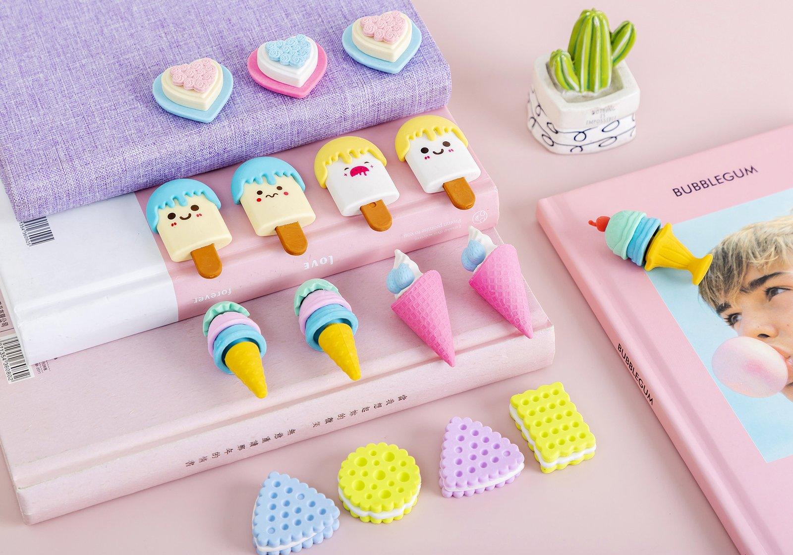 3D Eraser Set For kids (Pack of 1 , Assorted Design) - Puchku.in