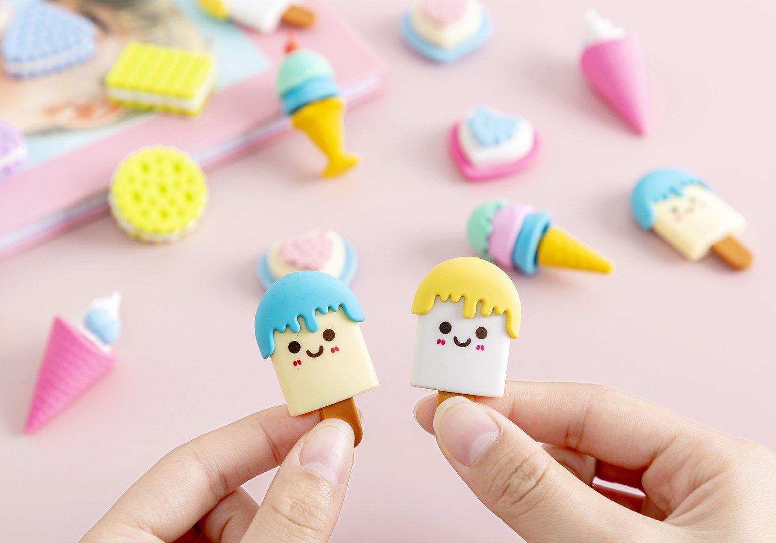 3D Eraser Set For kids (Pack of 1 , Assorted Design) - Puchku.in