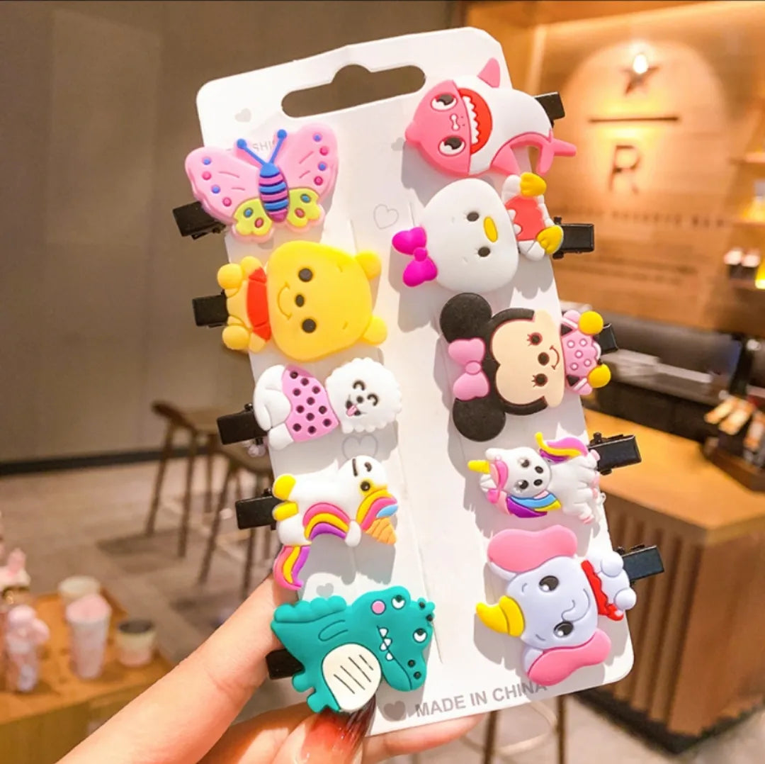 Unicorn Shark butterfly hair clip pin for kids toddlers girls soft on hair (set of 1) - Puchku.in