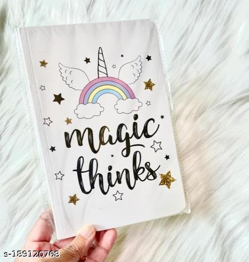 Unicorn Ruled Notebook A5 size for kids girls return gifts birthday present (Pack Of 1 , Unicorn Theme) - Puchku.in