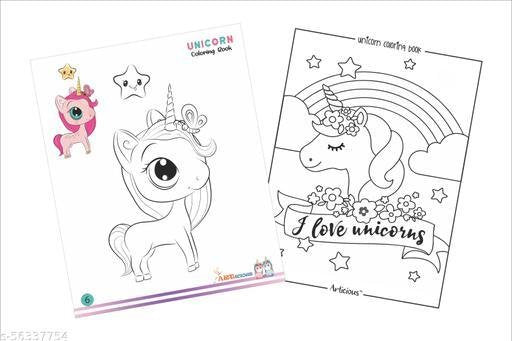 Unicorn Theme Coloring Book For kids for return gifts school boys girls - Pack of 1 - Puchku.in
