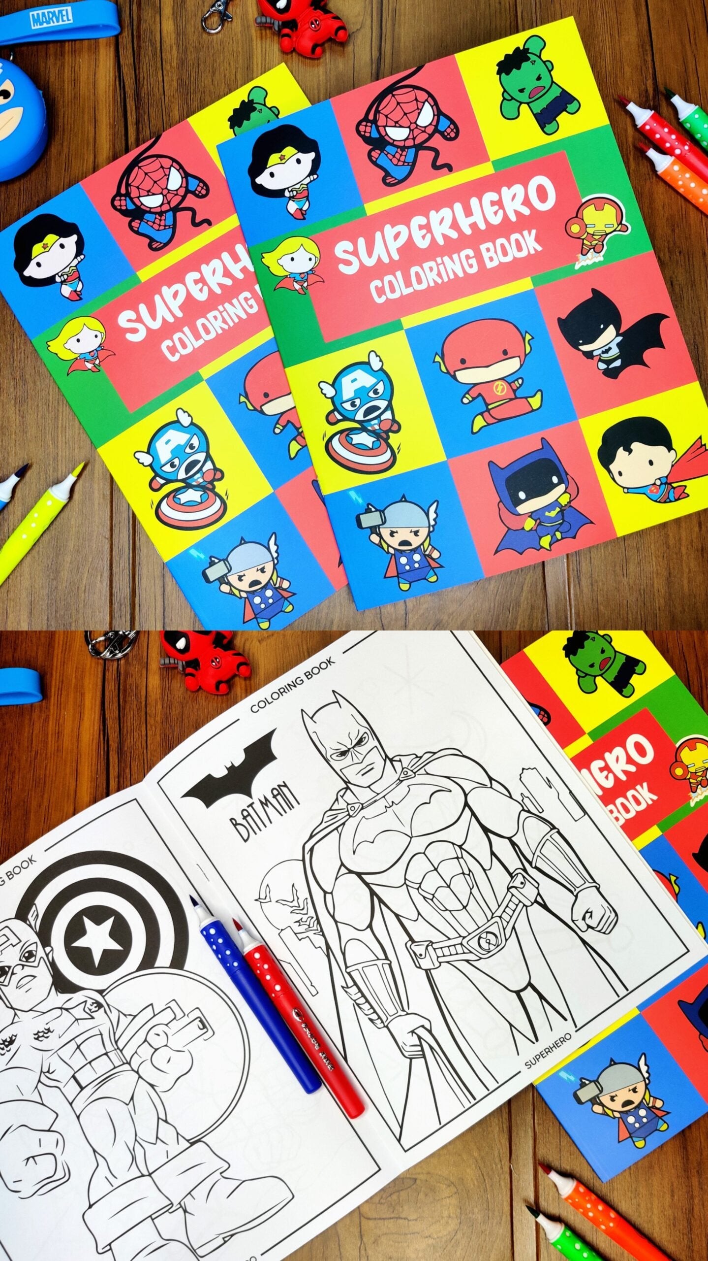 Superhero Theme Coloring Book For kids as return gifts girls boys school - Pack of 1 - Puchku.in