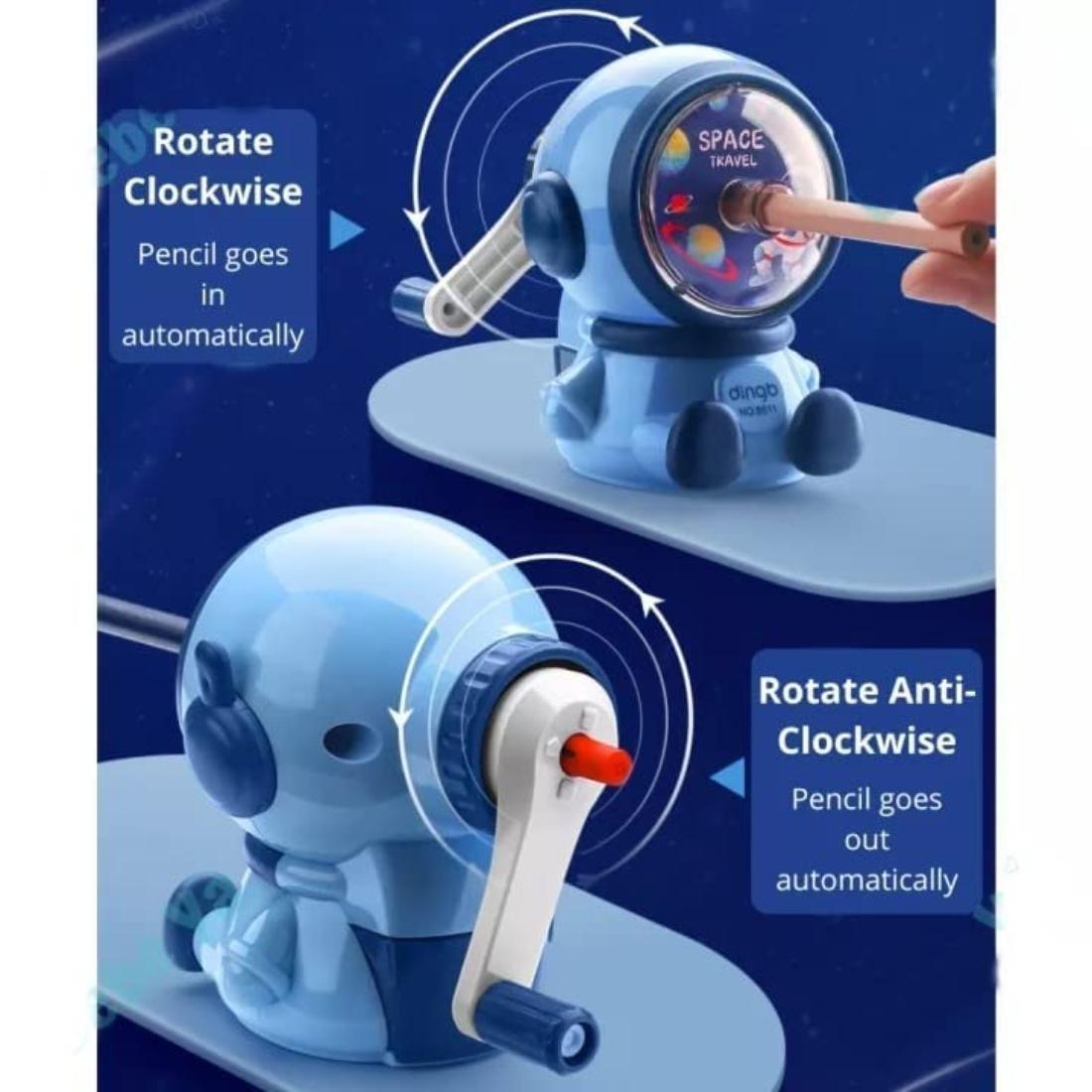 Astronaut Space Theme Sharpner For kids Return Gift School stationery quirky item (Assorted Color , Pack of 1) Big Size - Puchku.in