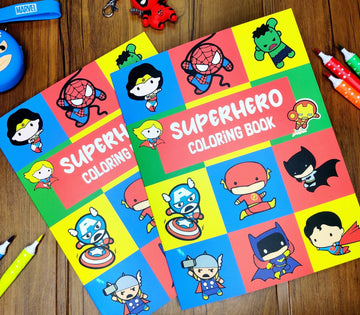 Superhero Theme Coloring Book For kids as return gifts girls boys school - Pack of 1 - Puchku.in